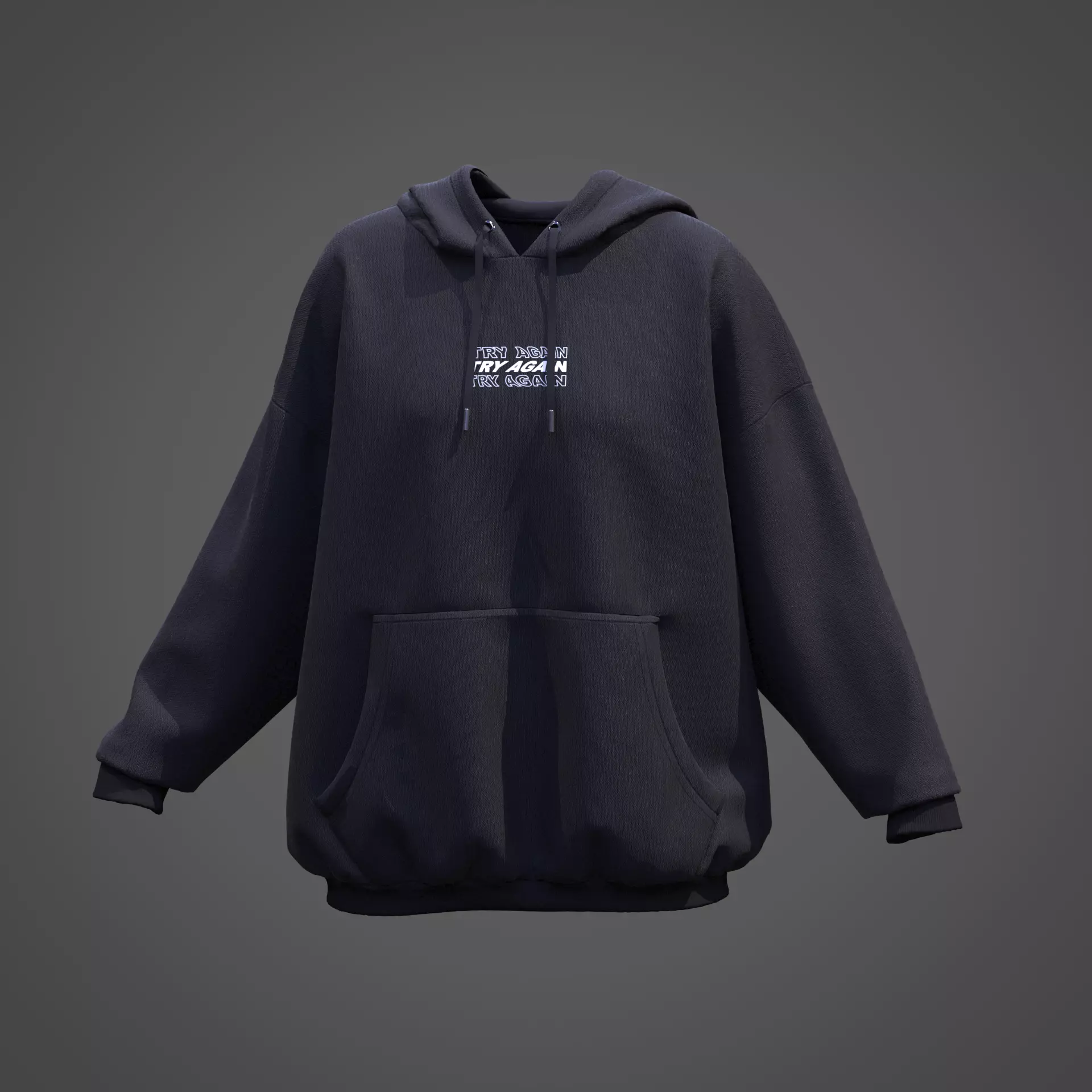 TRY AGAIN Unisex hoodie 3D model
