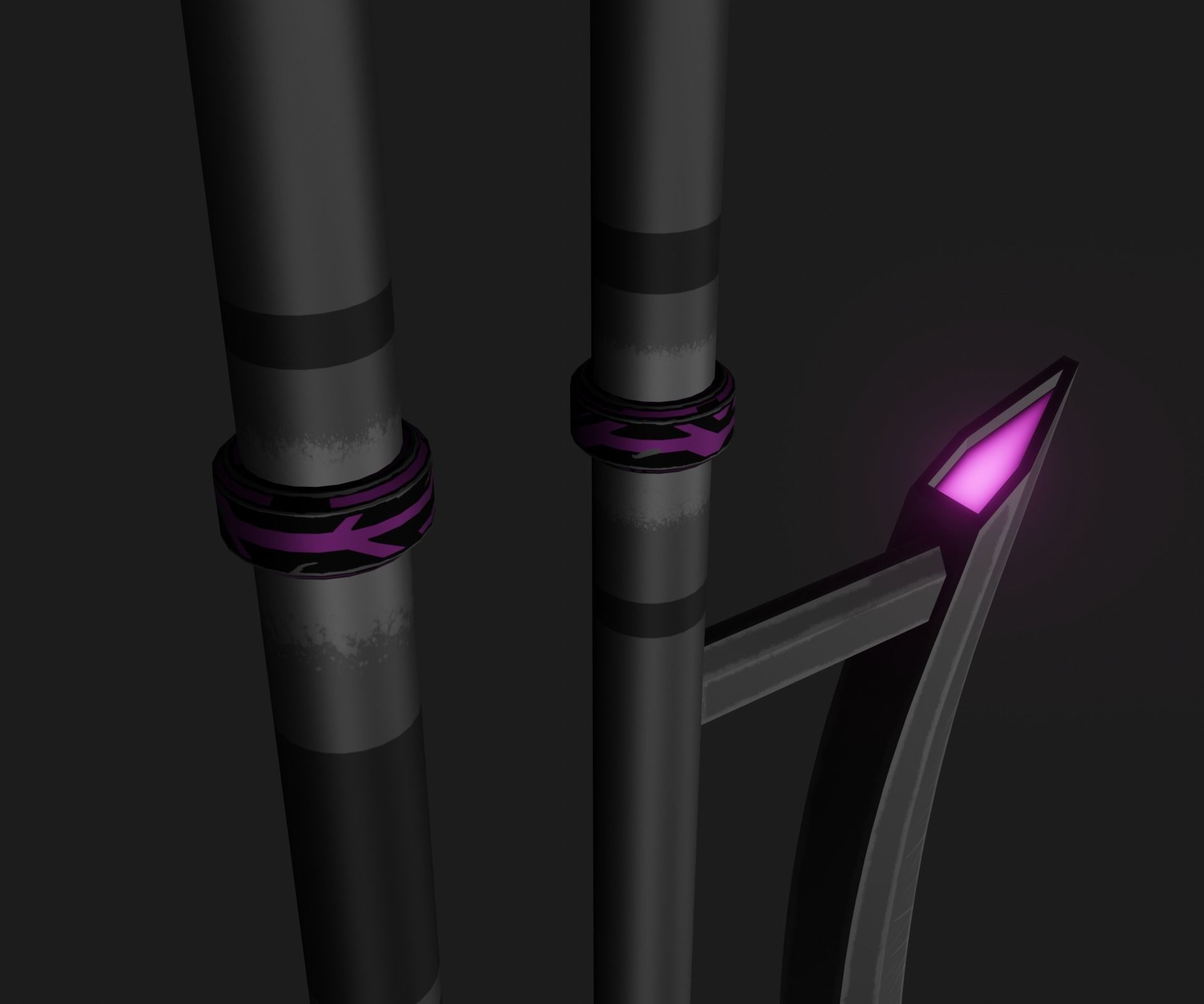 Sci-fi spears and swords collection pack Low-poly 3D model_10