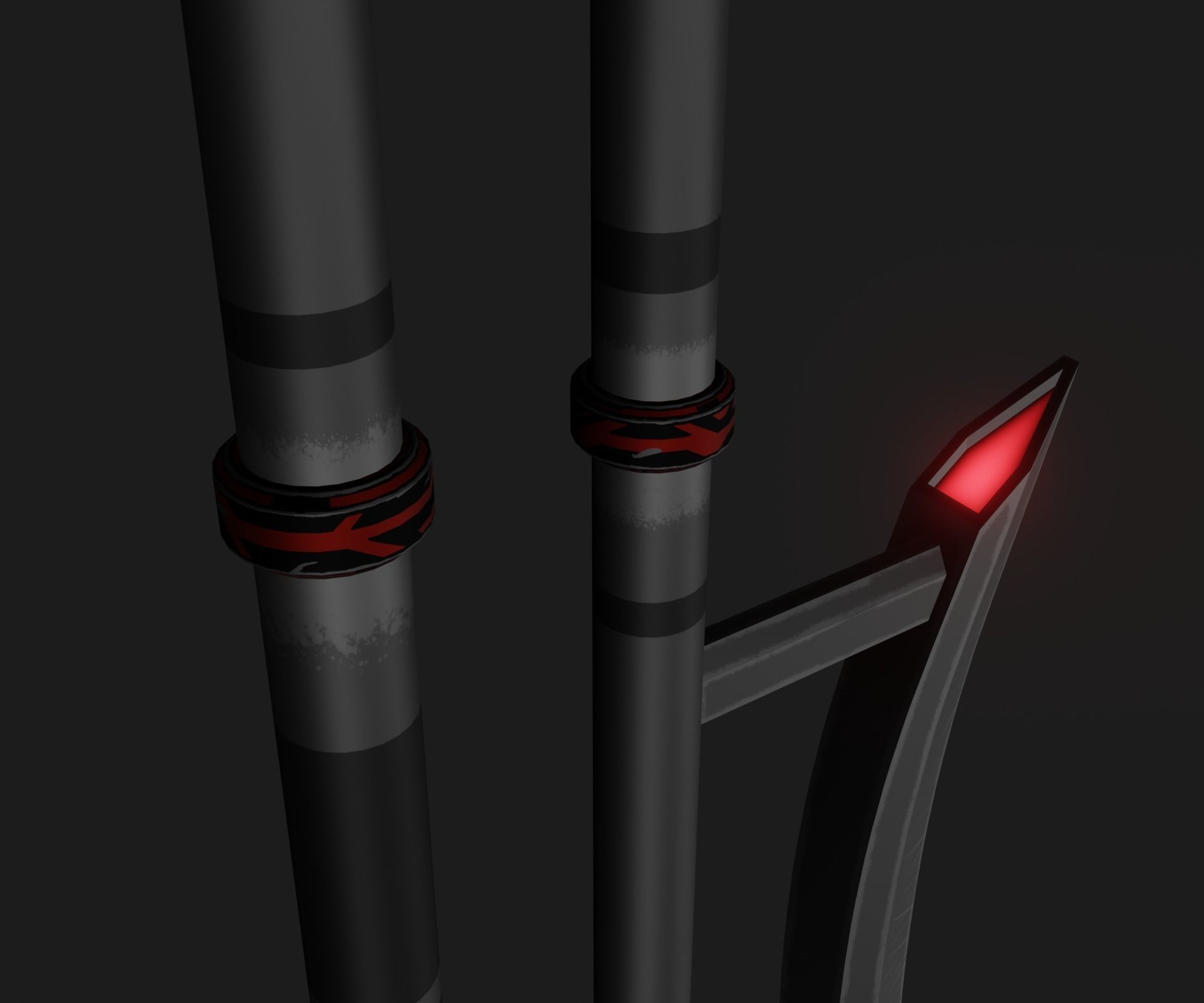 Sci-fi spears and swords collection pack Low-poly 3D model_11