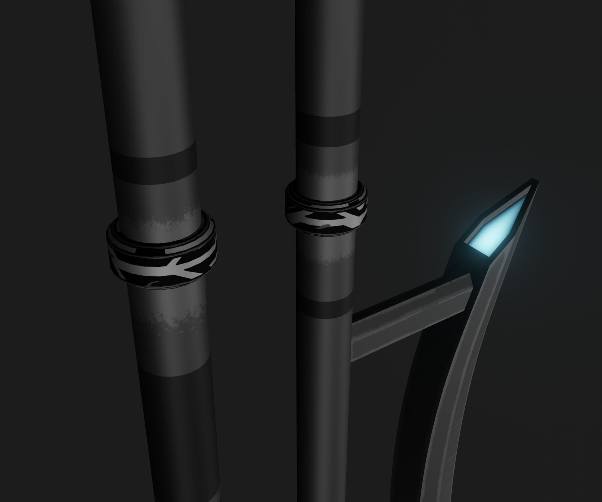 Sci-fi spears and swords collection pack Low-poly 3D model_13