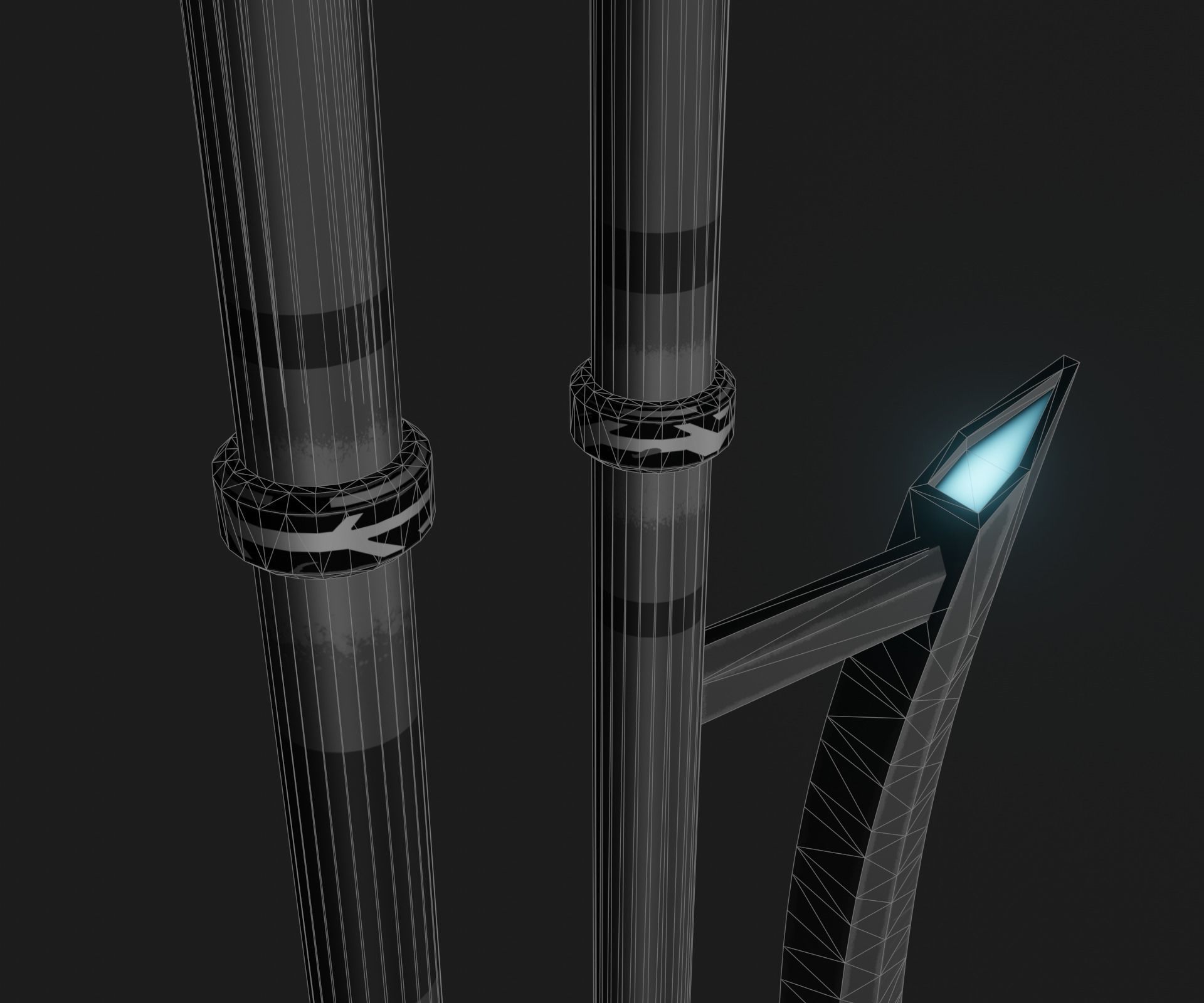 Sci-fi spears and swords collection pack Low-poly 3D model_14