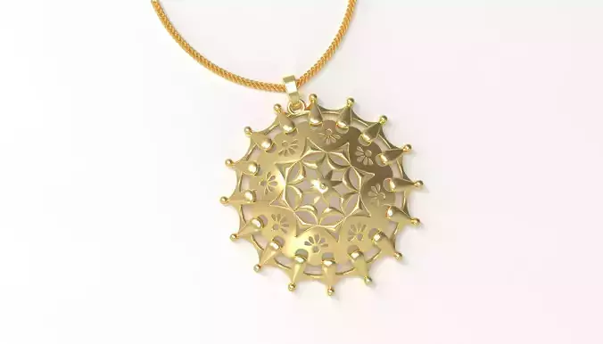 Chitrita Mandala Pendant Set With Ring