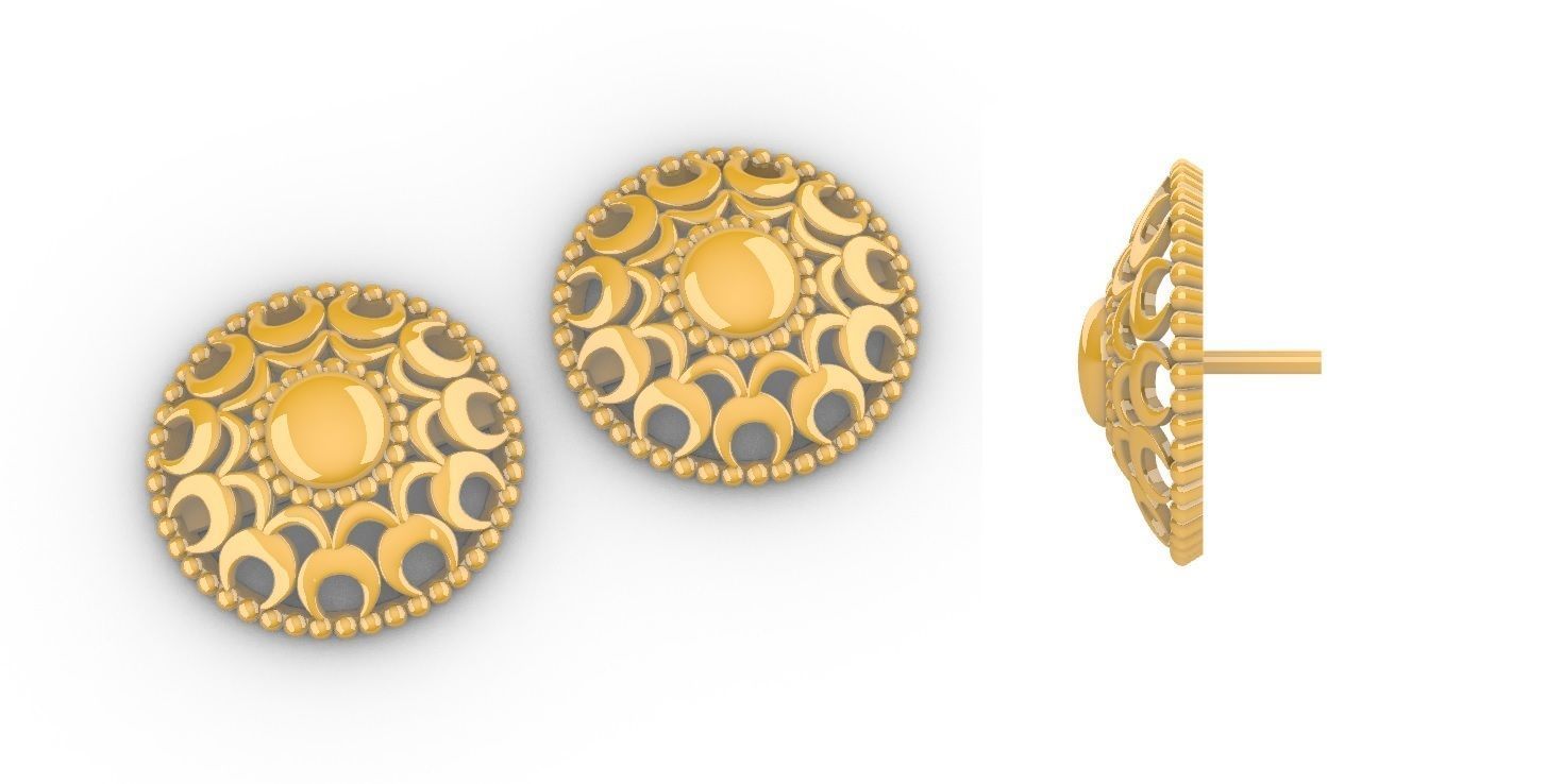 Shravya Mandala Pendant Set With Ring 3D print model_2