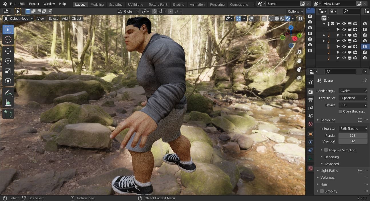 Gimmy-3d-character-fully-rigged man on rock 3D model_3