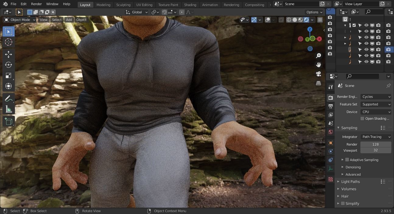 Gimmy-3d-character-fully-rigged man on rock 3D model_4