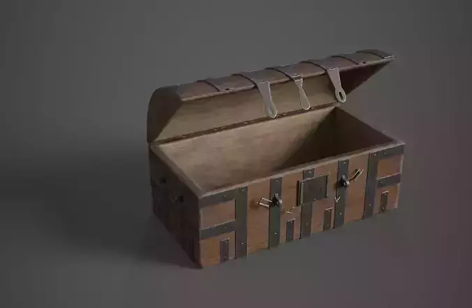 Medieval Chest 01 Low-poly 3D model