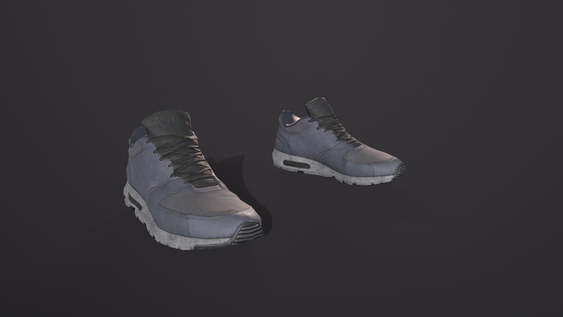 Sneakers nike air max Low-poly 3D model_5