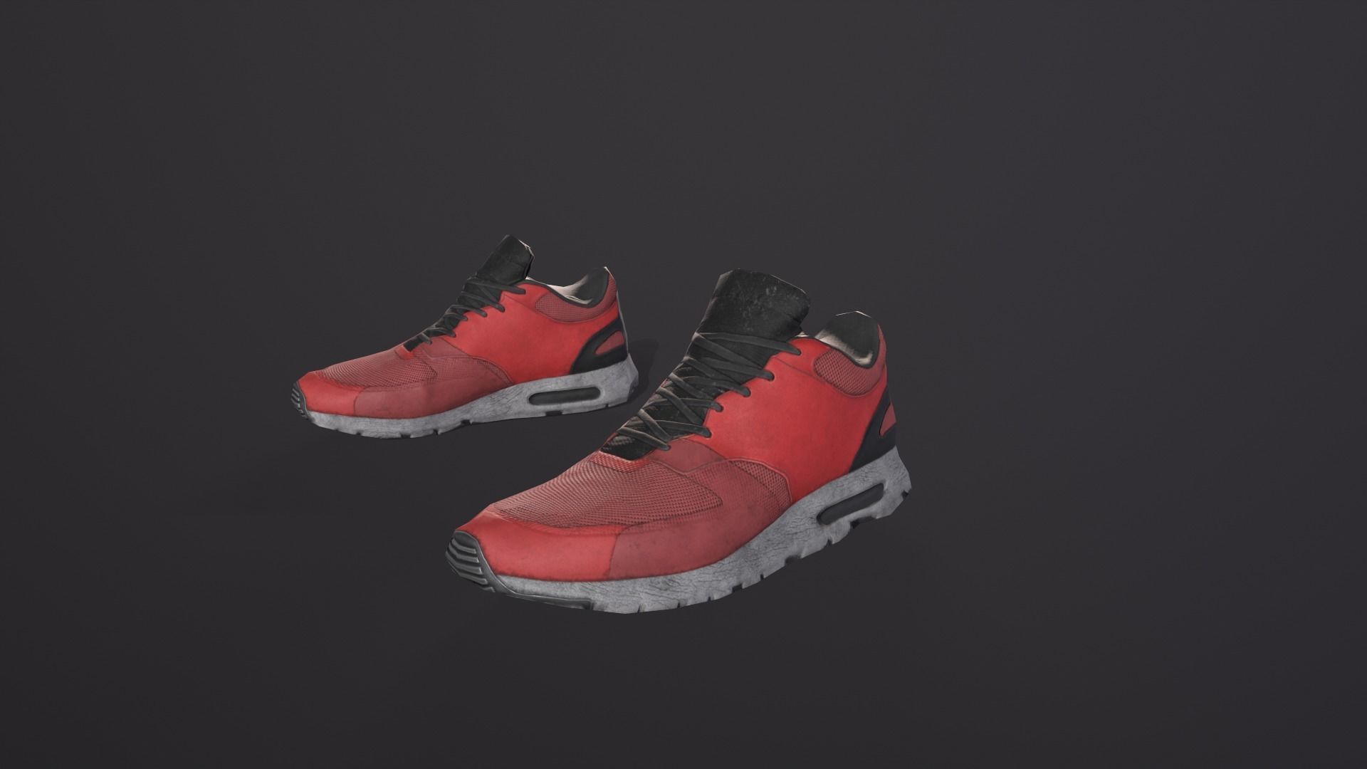 Sneakers nike air max Low-poly 3D model_2