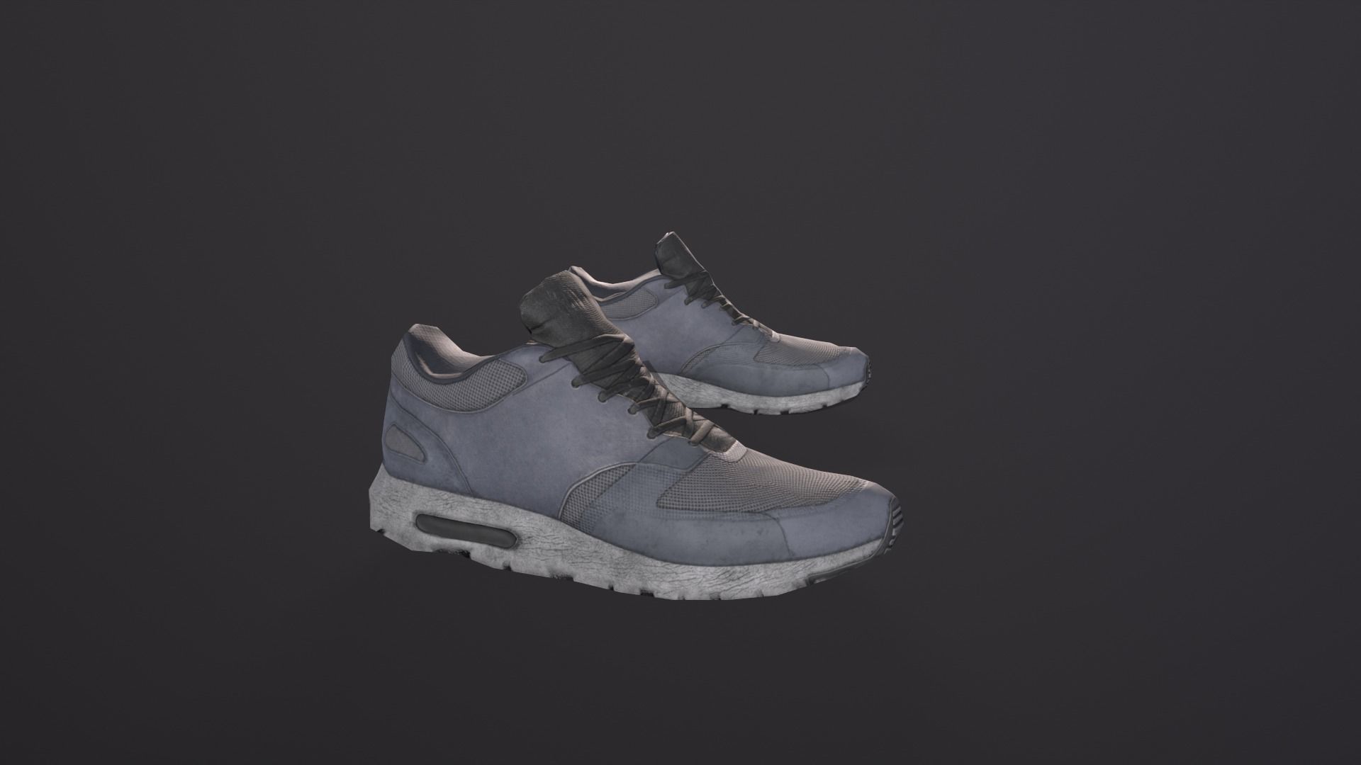 Sneakers nike air max Low-poly 3D model_6