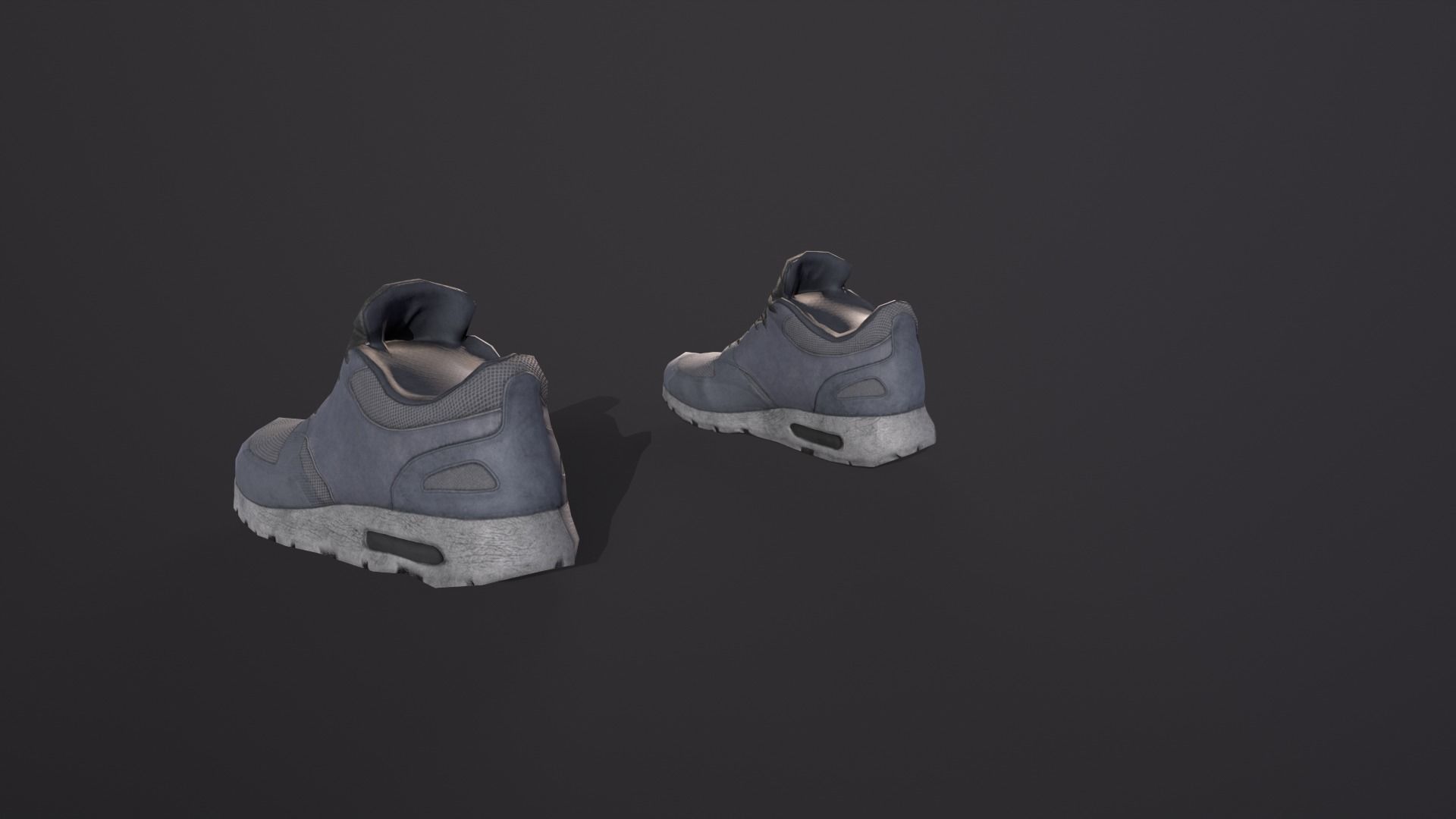Sneakers nike air max Low-poly 3D model_9