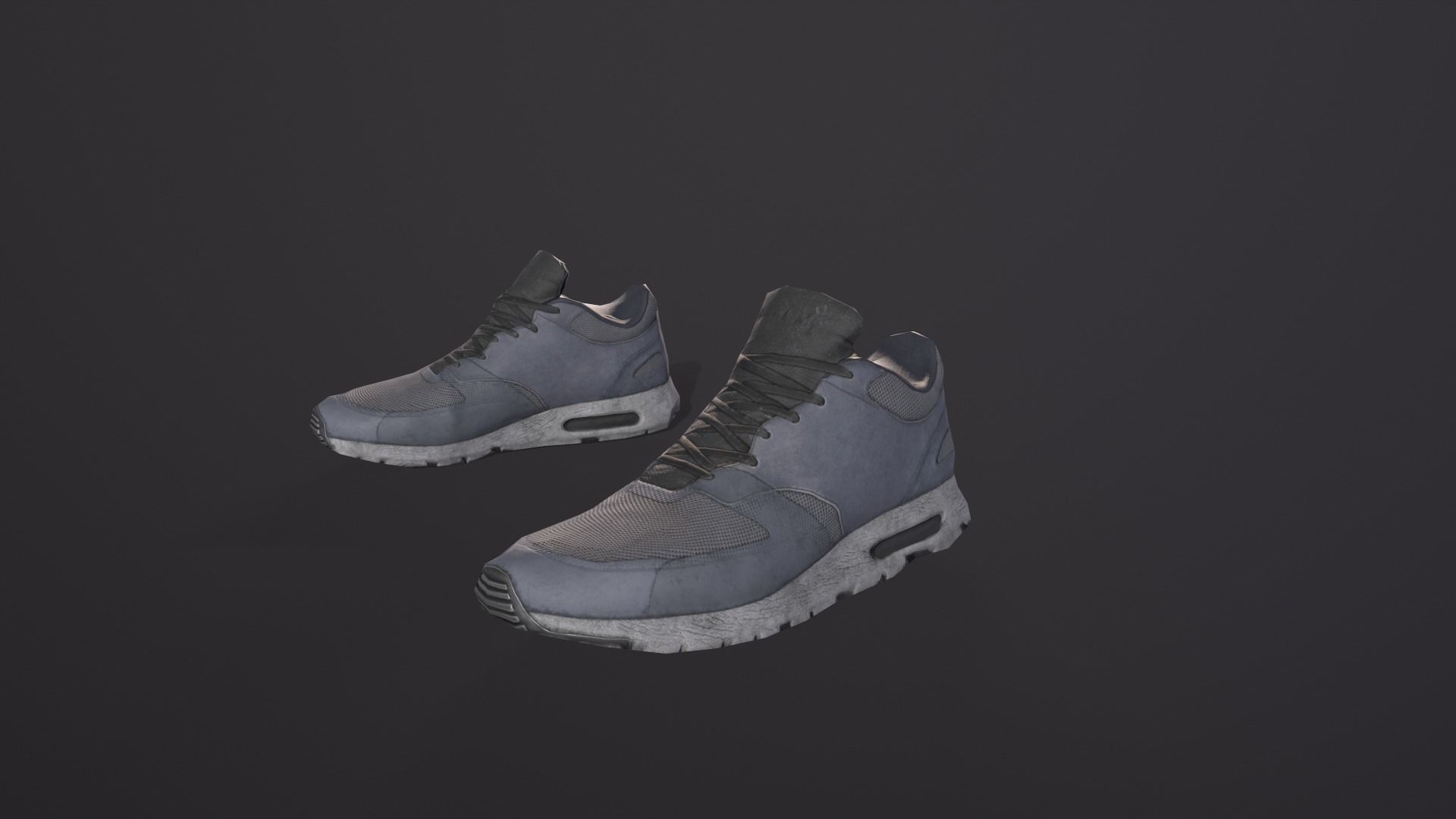 Sneakers nike air max Low-poly 3D model_3