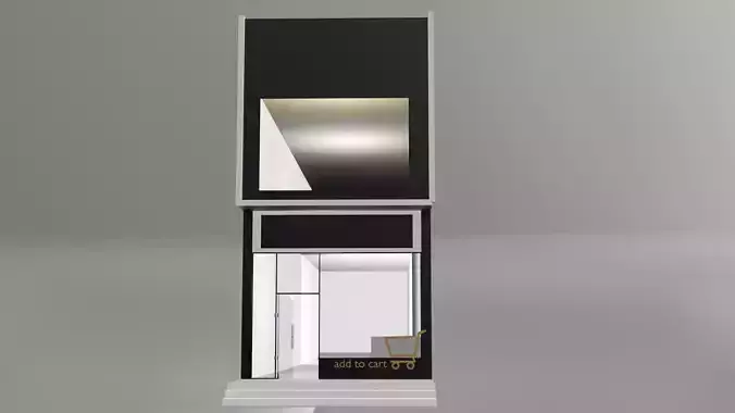 shop front Low-poly 3D model