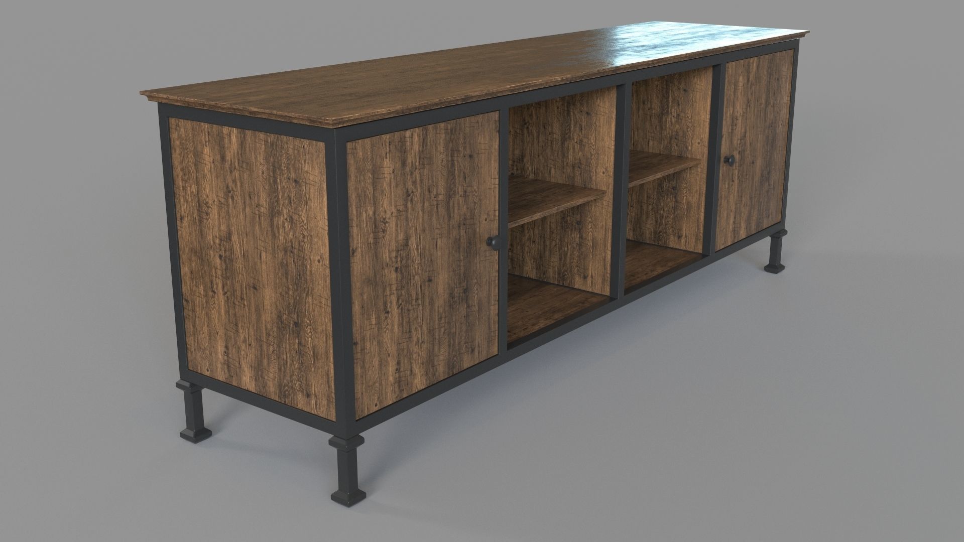 Johntai Transitional 72 TV Stand 3D model_2