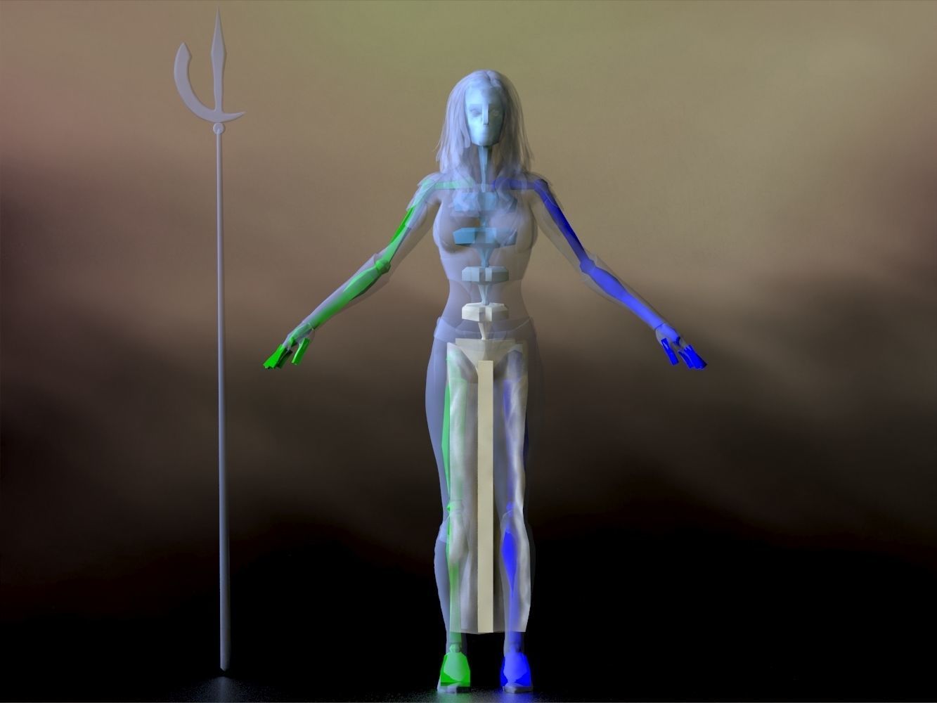 Thena  Low-poly 3D model_9