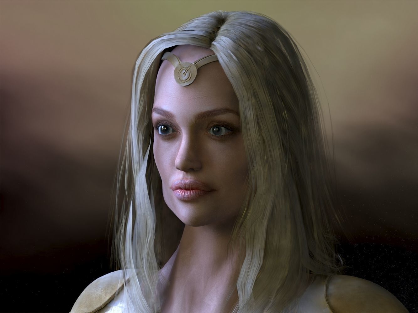 Thena  Low-poly 3D model_3