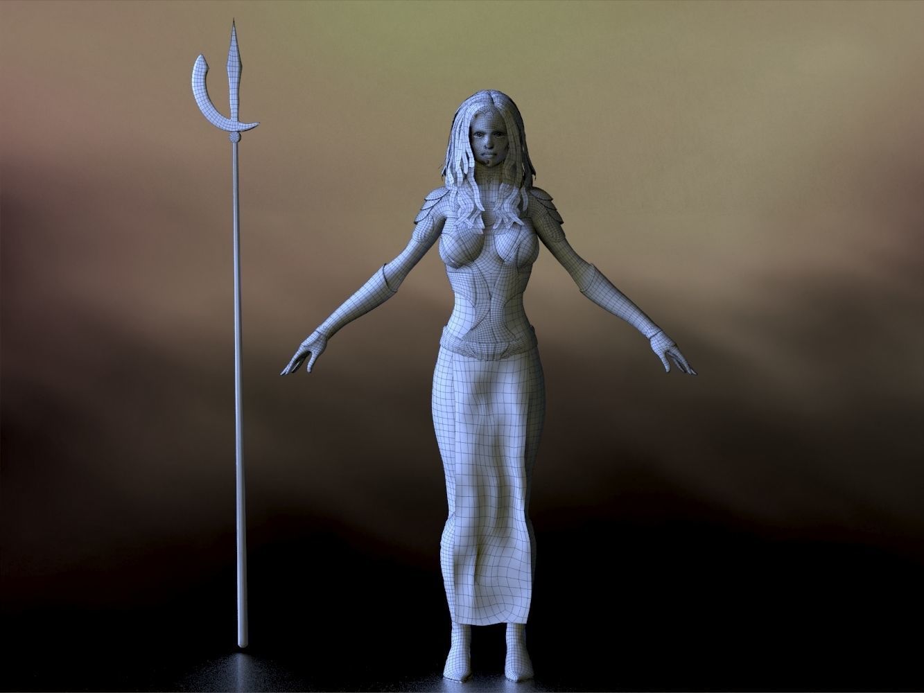 Thena  Low-poly 3D model_12