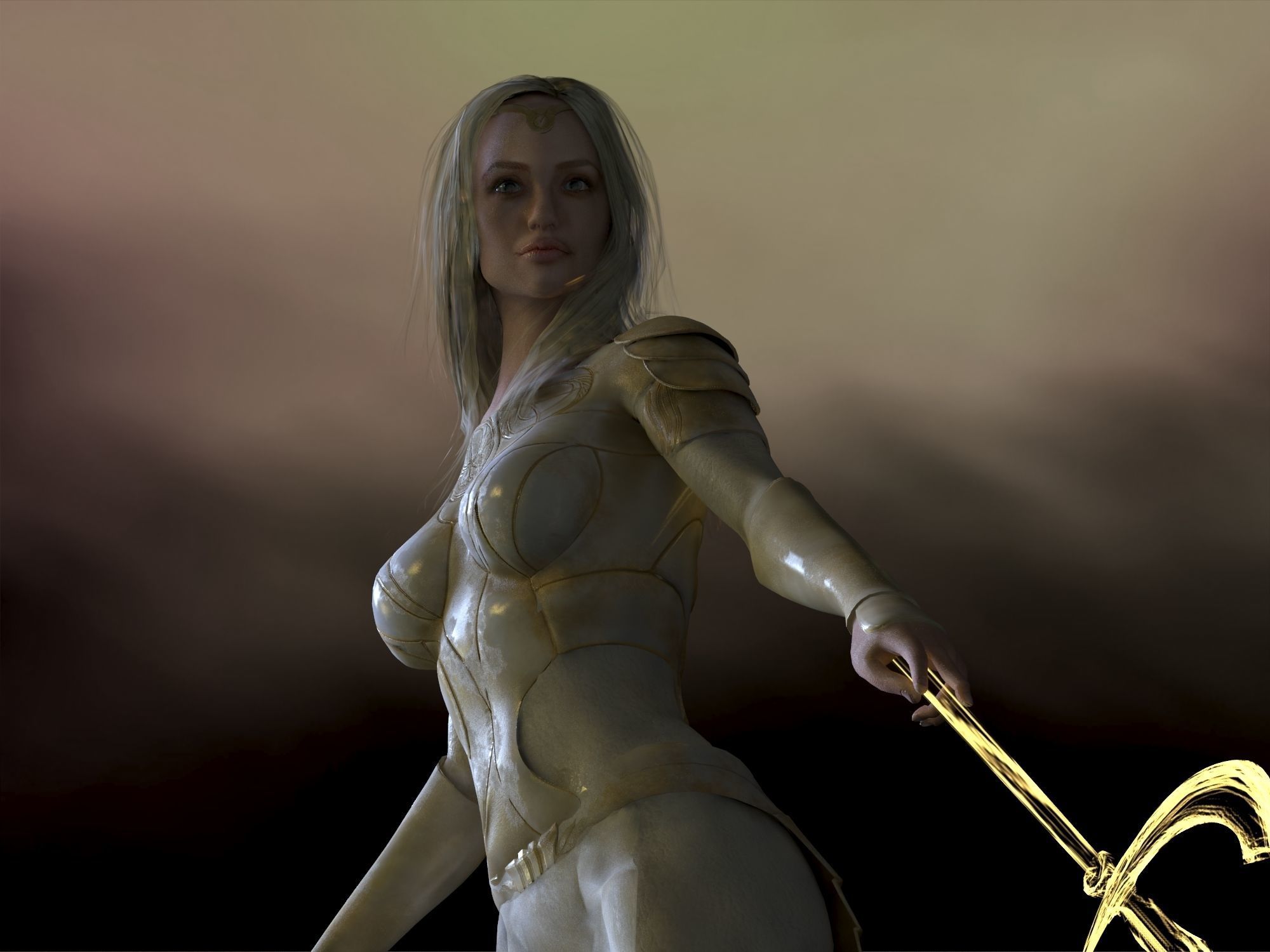 Thena  Low-poly 3D model_4