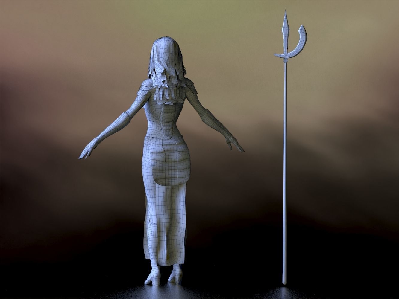 Thena  Low-poly 3D model_11