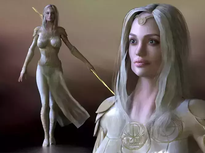 Thena  Low-poly 3D model