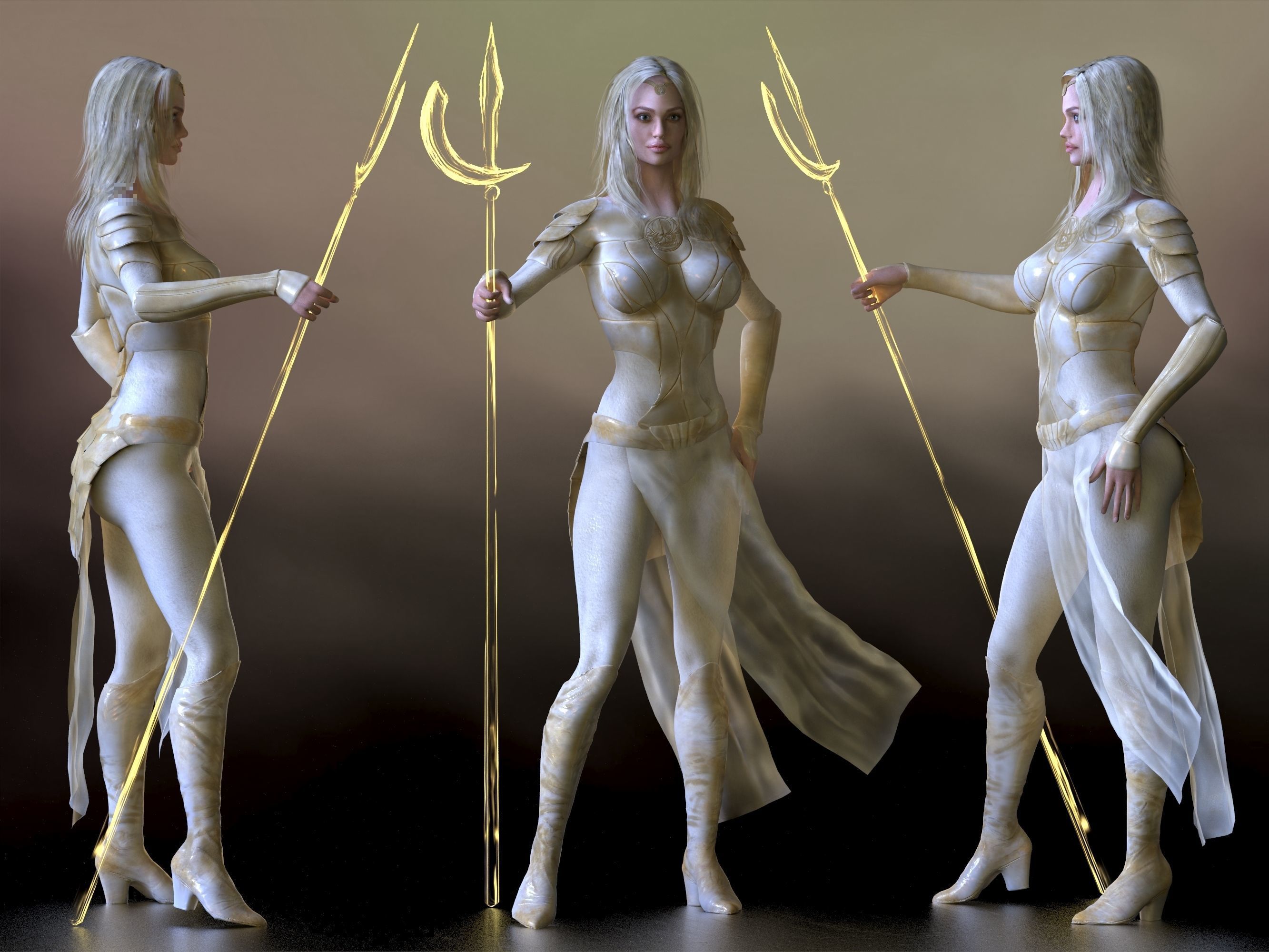 Thena  Low-poly 3D model_1