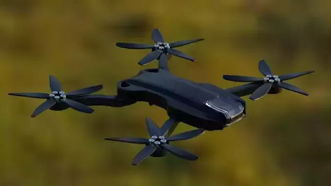 Drone 3d model with pbr textures