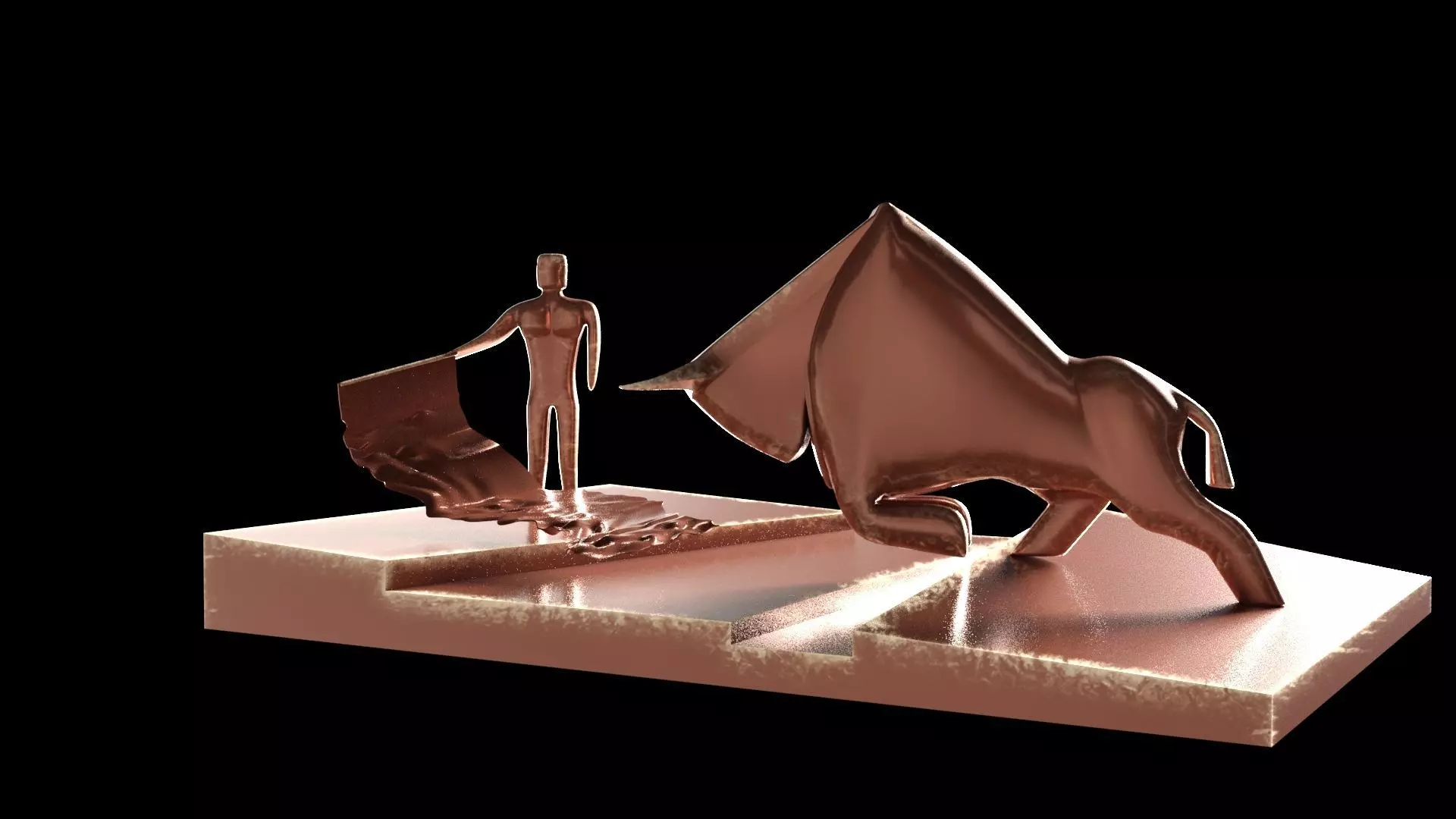 Bull fighting statue From Dune Movie 3D model_0