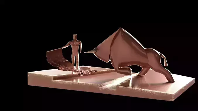 Bull fighting statue From Dune Movie 3D model
