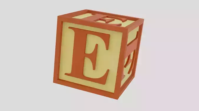 Kids Letter Block - E Letter