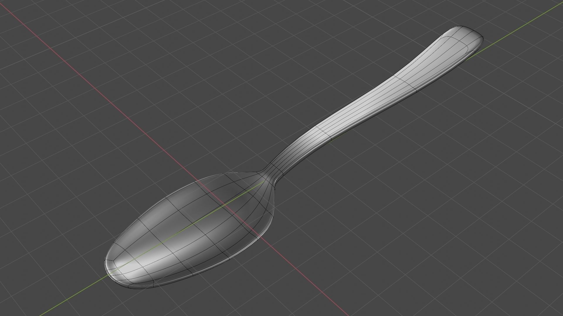 A 3D Simple Classic Spoon 3D model_3