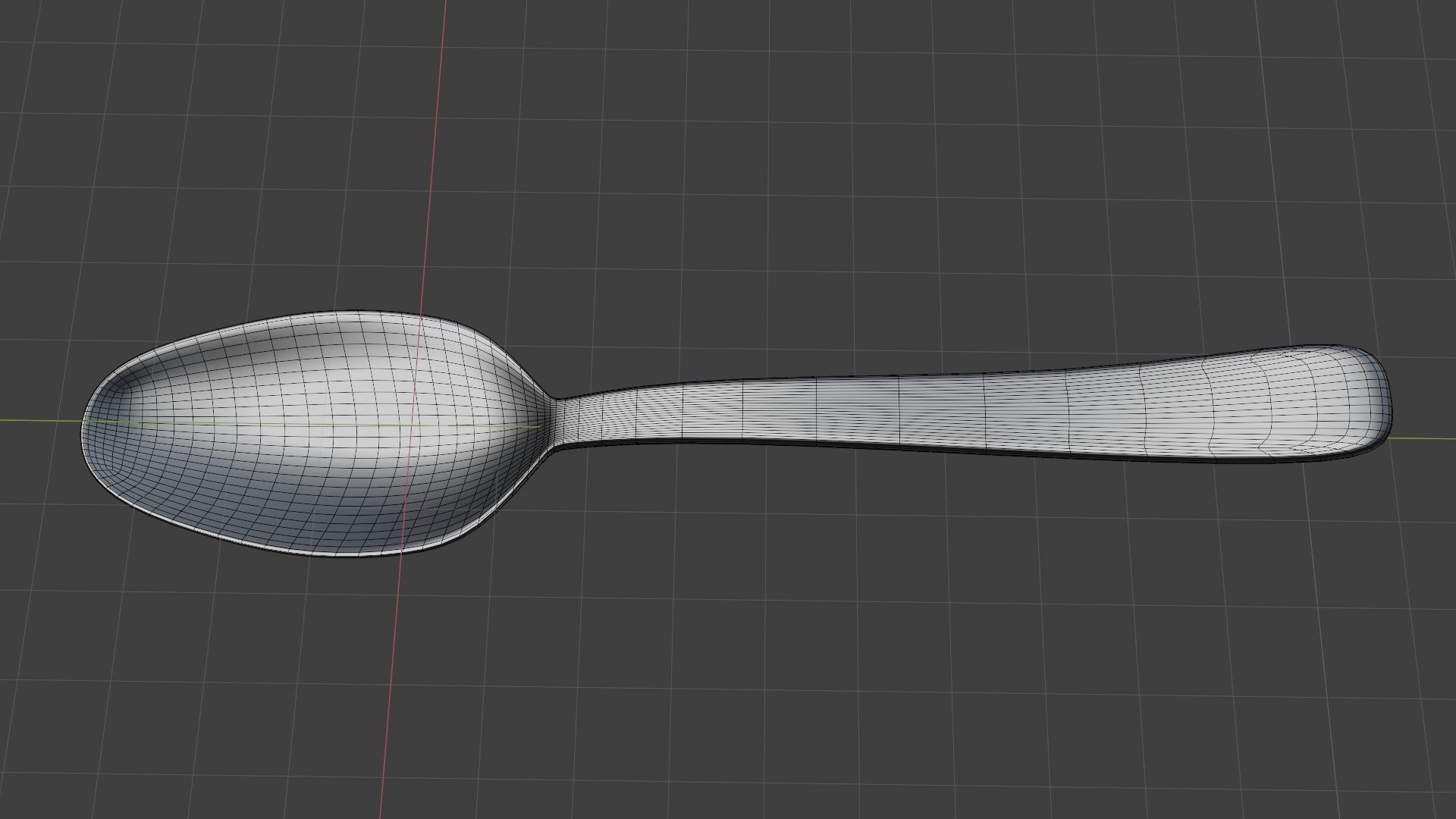 A 3D Simple Classic Spoon 3D model_2