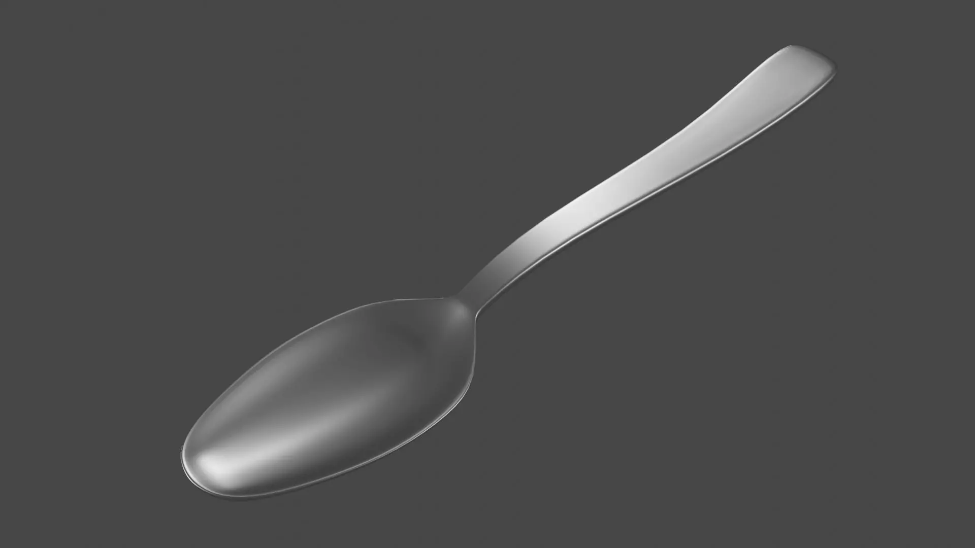 A 3D Simple Classic Spoon 3D model_0