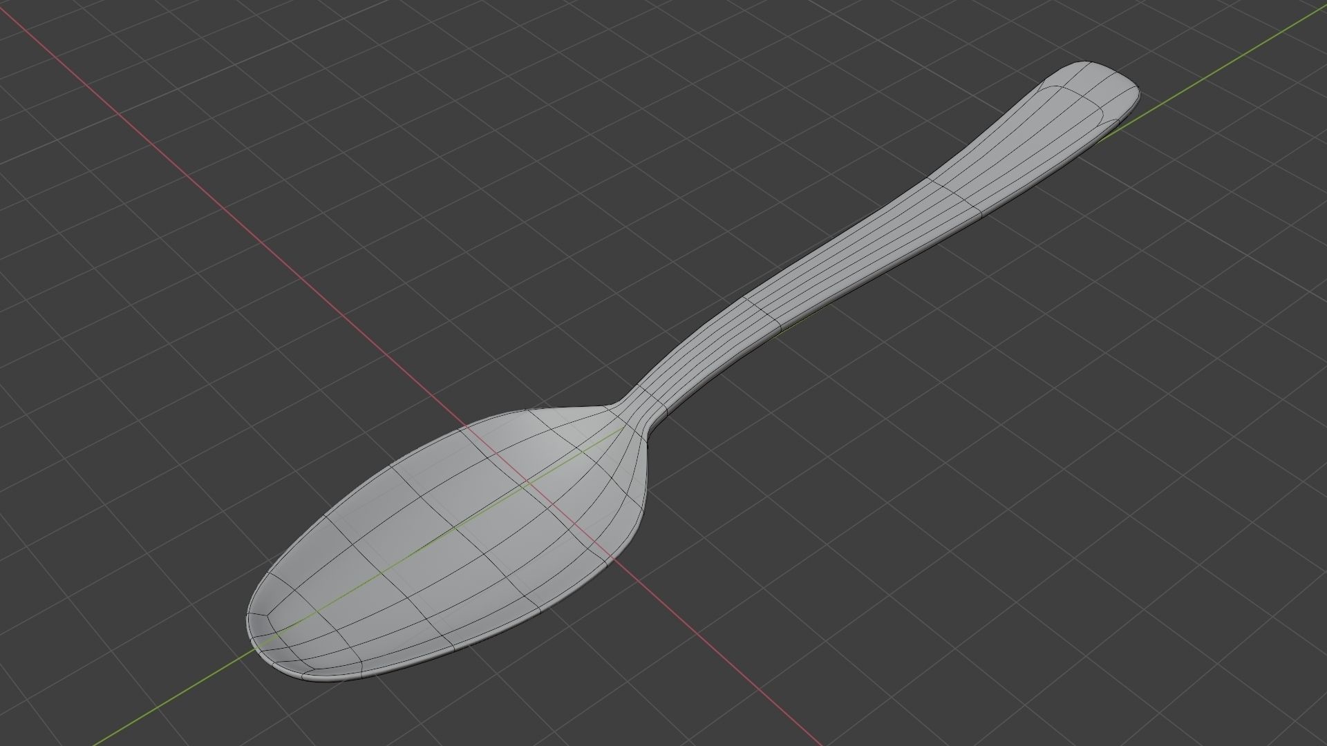 A 3D Simple Classic Spoon 3D model_4