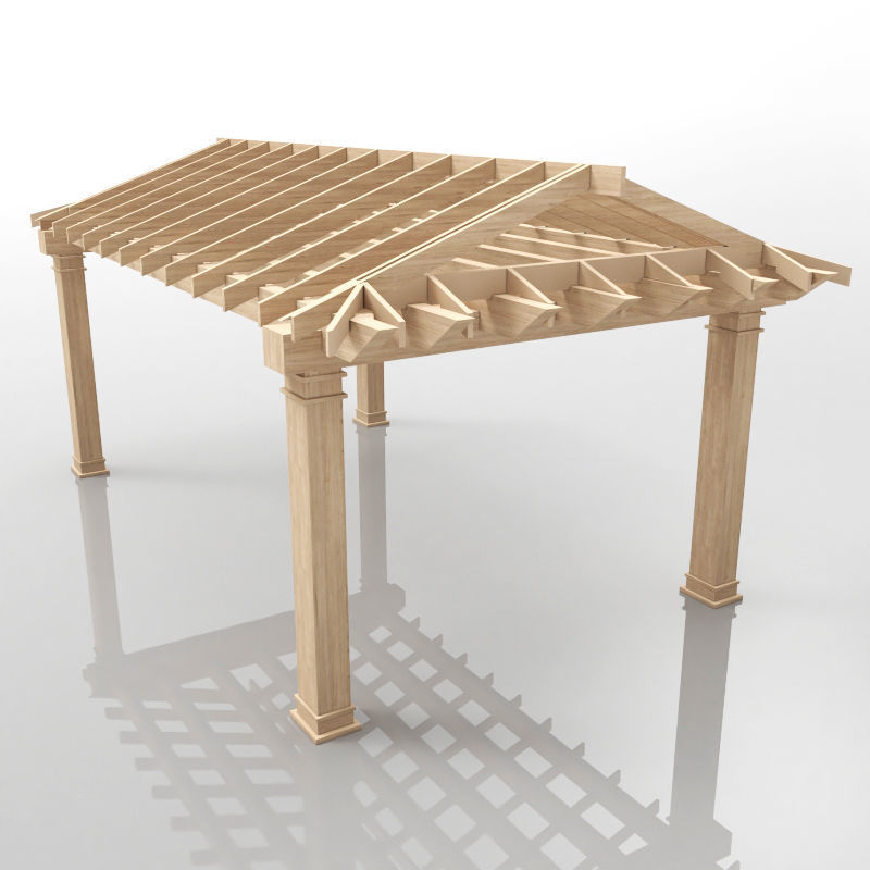Wood Roof Collections 3D model_11