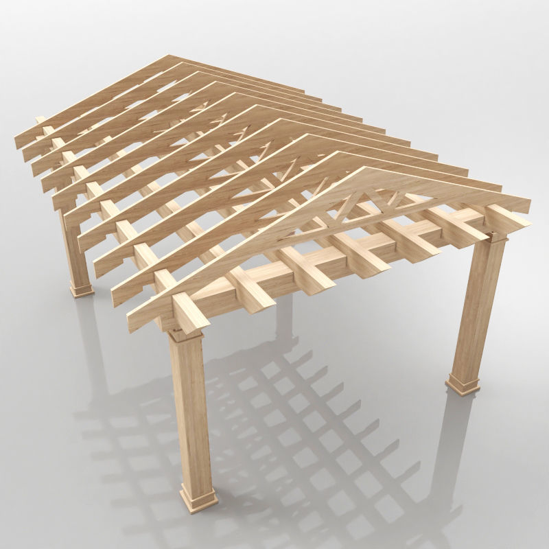 Wood Roof Collections 3D model_6