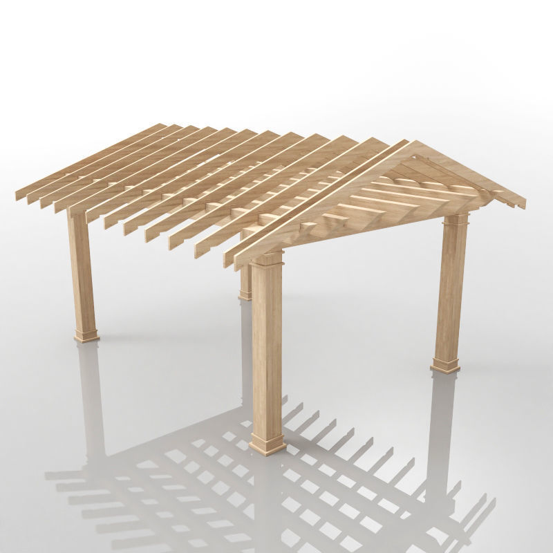 Wood Roof Collections 3D model_2