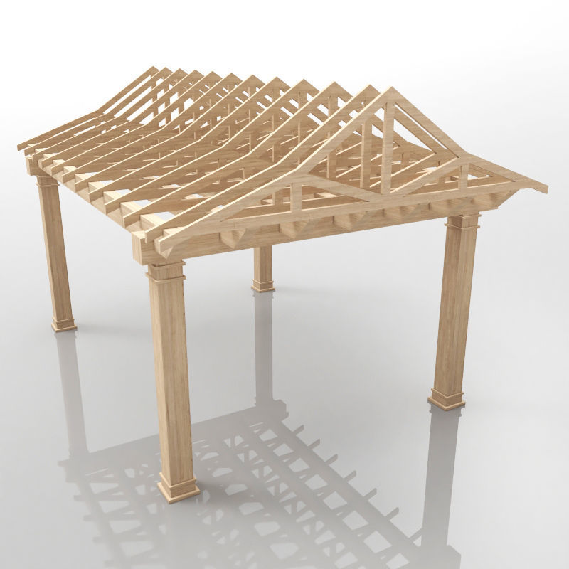 Wood Roof Collections 3D model_8