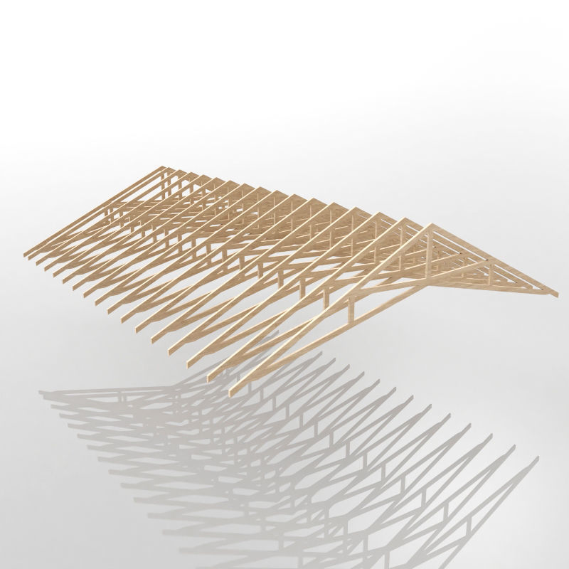Wood Roof Collections 3D model_3