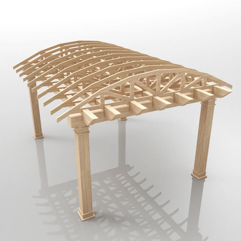 Wood Roof Collections 3D model_9