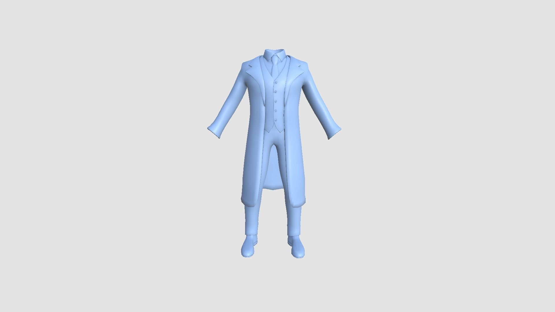 Joker Outfit 02 Purple Dirt - Character Design Fashion Low-poly 3D model_7