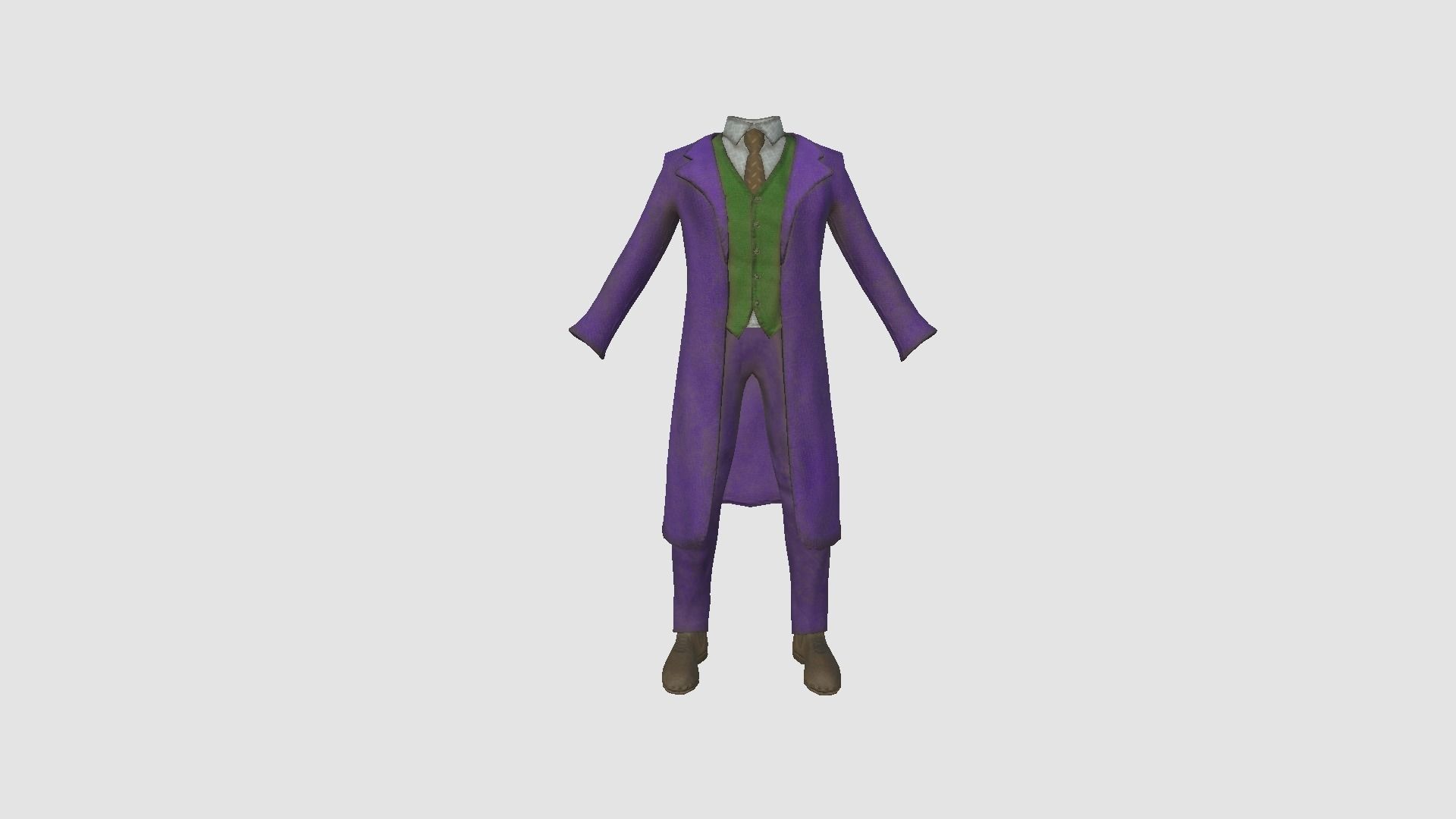 Joker Outfit 02 Purple Dirt - Character Design Fashion Low-poly 3D model_1
