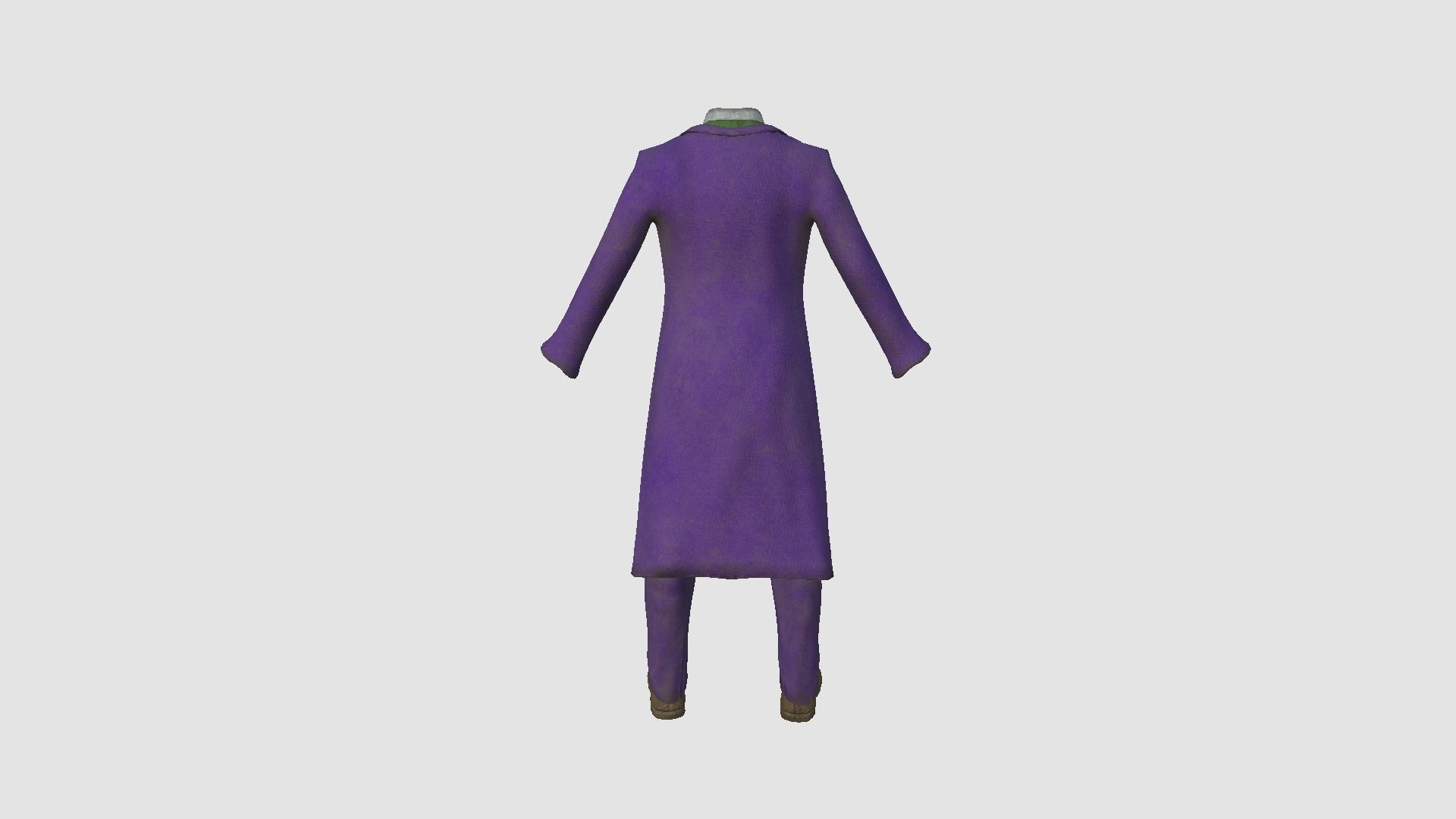 Joker Outfit 02 Purple Dirt - Character Design Fashion Low-poly 3D model_4