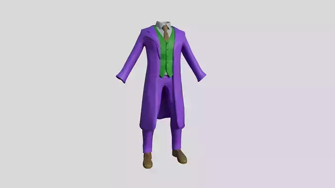 Joker Outfit 05 Cartoon Purple - Character Design Fashion