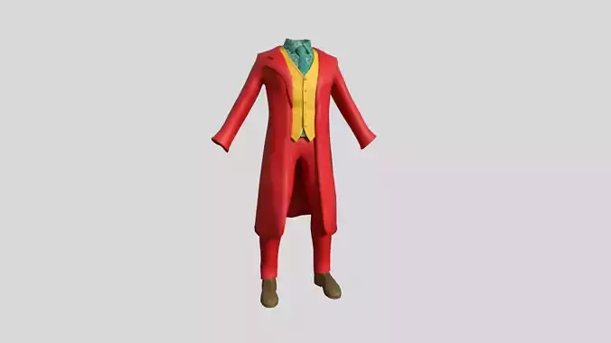 Joker Outfit 06 Red Cartoon - Character Design Fashion