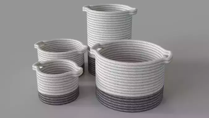 Colorblock Braided Wool Storage