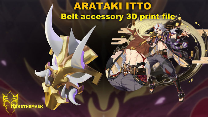 Arataki Itto 3D print belt accessory 3D print model