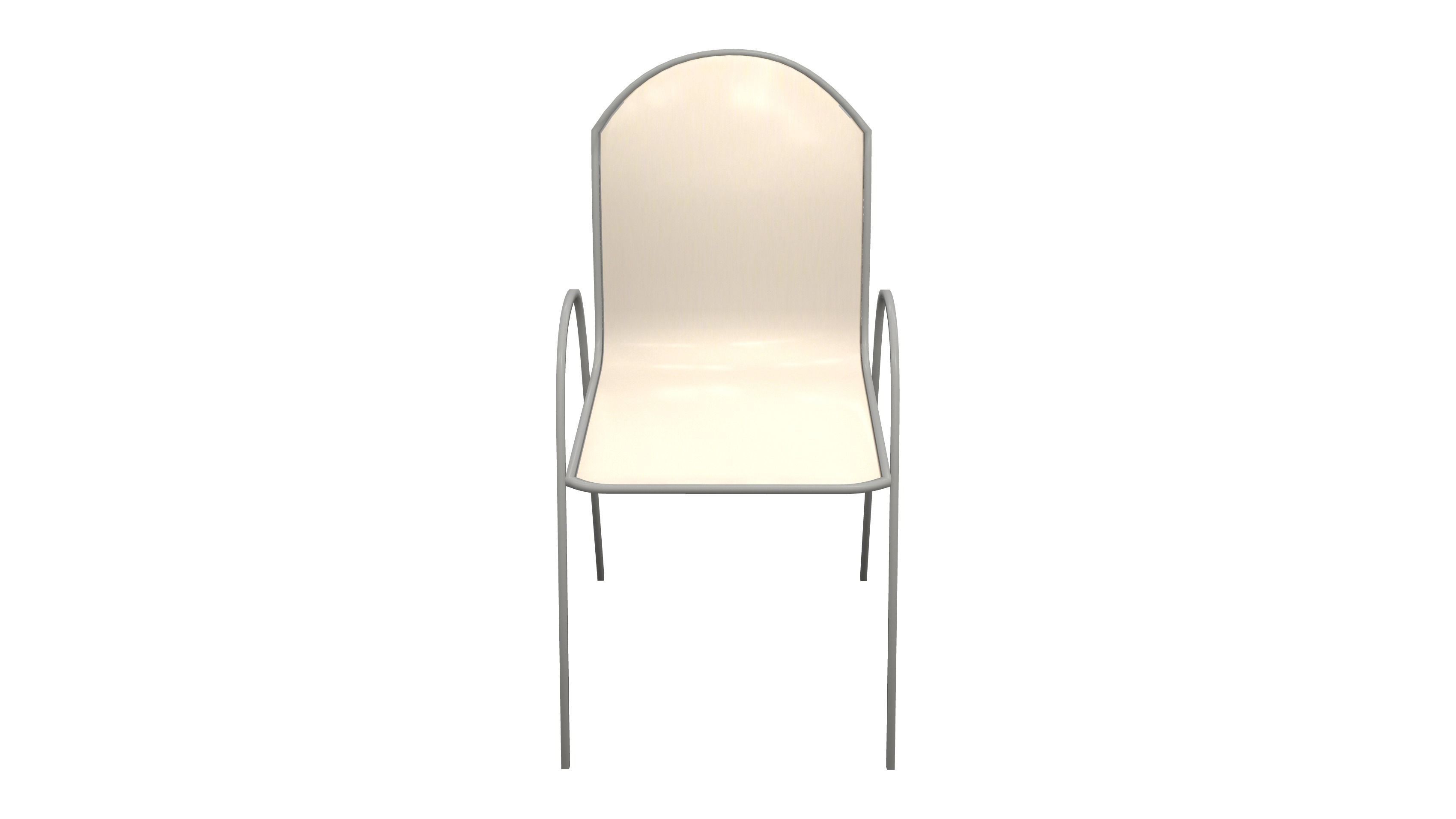 Modern Chair Low-poly 3D model_2