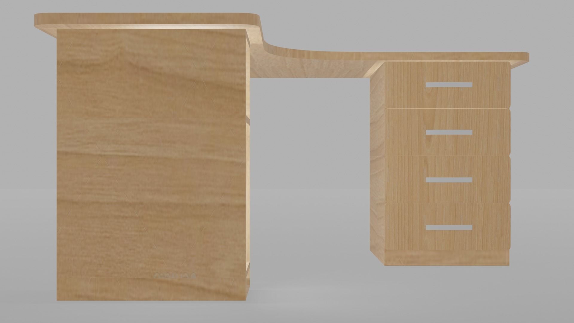 computer desk 3D model_4