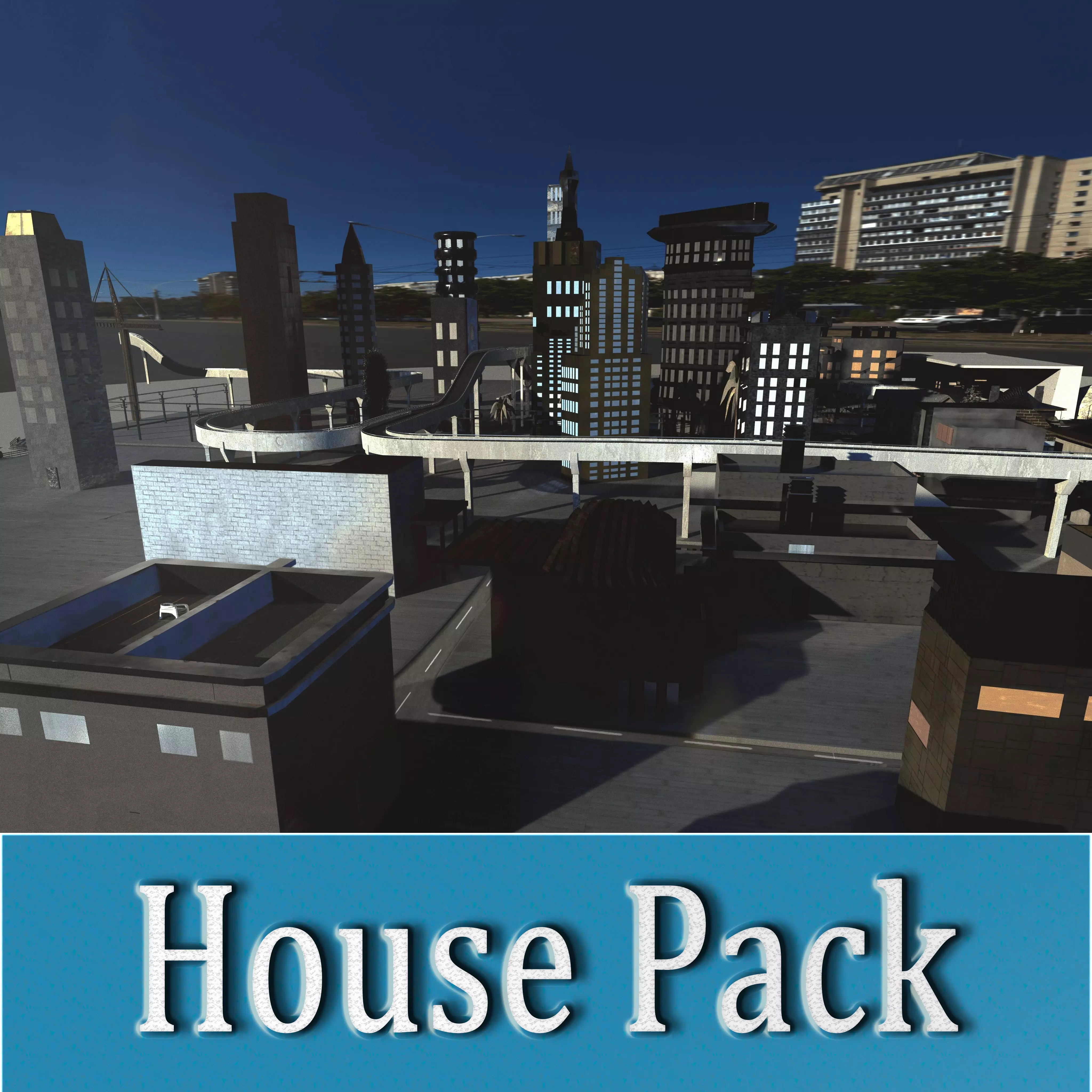 Low Poly House Pack Low-poly 3D model_0