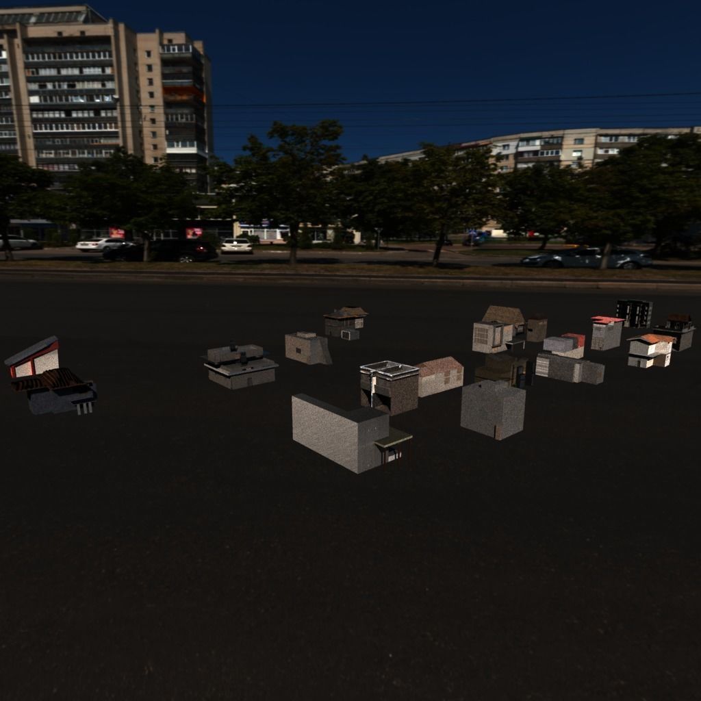 Low Poly House Pack Low-poly 3D model_1