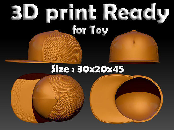 3D print Ready baseball Cap model for Toys 3D print model
